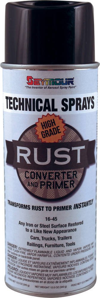 Paint - Rust Converter - Alkyd Enamel - Flat Black - 12 oz Aerosol - Each