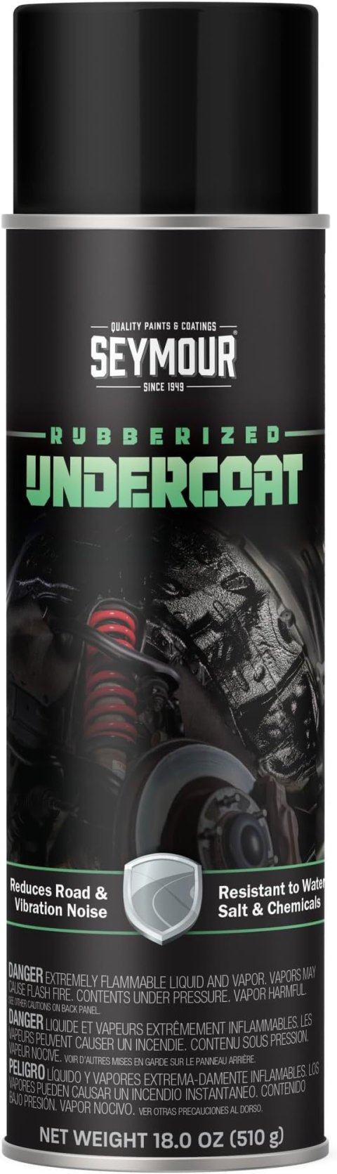 Undercoating - Rubberized - Paintable - Flexible - Black - 17 oz Aerosol - Each