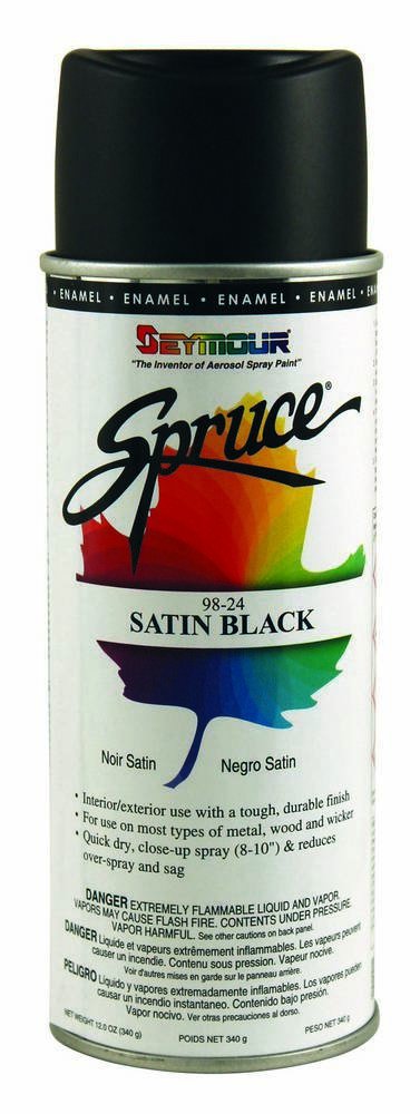 Paint - SPRUCE - Alkyd Enamel - Semi-Gloss Black - 16 oz Aerosol - Each