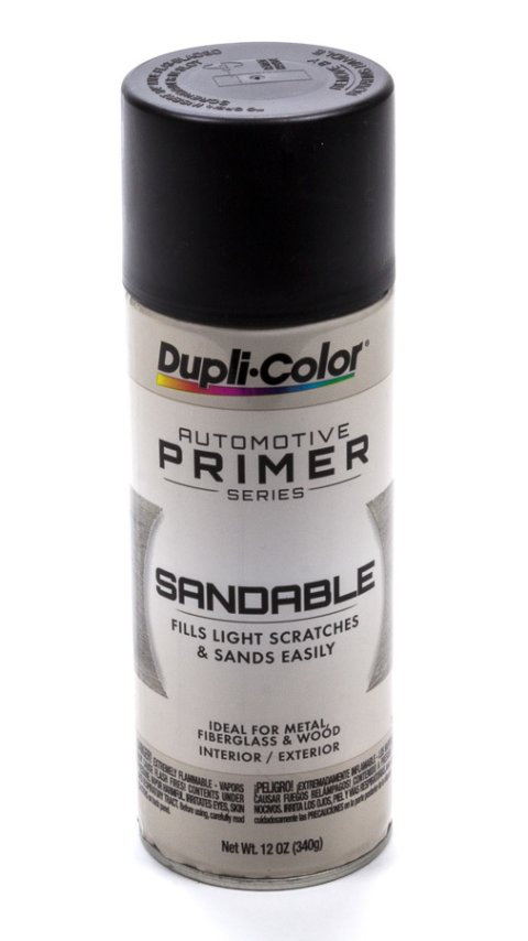 Paint - Dupli-Color - Primer Surfacer - Flat Black - 12 oz Aerosol - Each