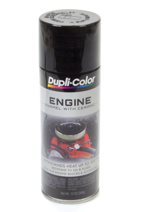 Paint - Dupli-Color - Engine - High Temperature - Enamel - Gloss Black - 12 oz Aerosol - Each thumbnail 1