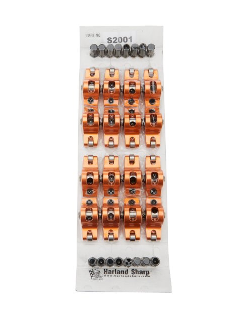 Rocker Arm - Original - 7/16 in Stud Mount - 1.70 Ratio - Full Roller - Aluminum - Orange Anodized - Big Block Chevy - Set of 16 thumbnail 2