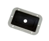 Fuel Pump Drive Cable Grommet - 1 Hole - 3.25 x 2.25 in Rectangle - 0.125 in Thick - Aluminum / Rubber - Black / Natural - Each thumbnail 2