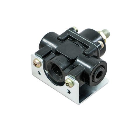 Fuel Pressure Regulator - 5 to 9 psi - In-Line - 3/8 in NPT Inlet / Outlet - Aluminum - Black Powder Coat - Gas - Each thumbnail 2