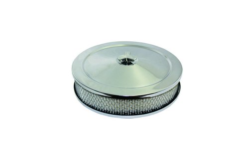 Air Cleaner Assembly - High Dome - 10 in Round - 2 in Element - 5-1/8 in Carb Flange - Raised Base - Steel - Chrome - Kit