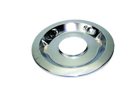 Air Cleaner Base - 14 in Round - 5-1/8 in Carb Flange - Dropped Base - Steel - Chrome - Each