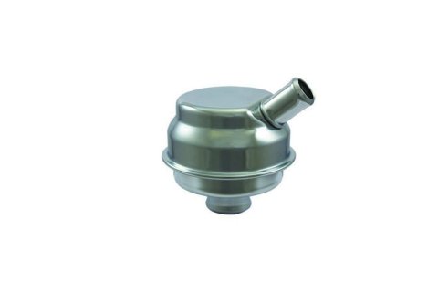 Breather - Push-In - Round - 1-1/4 in Hole - 5/8 in Hose Evacuation Fitting - Steel - Chrome - Each