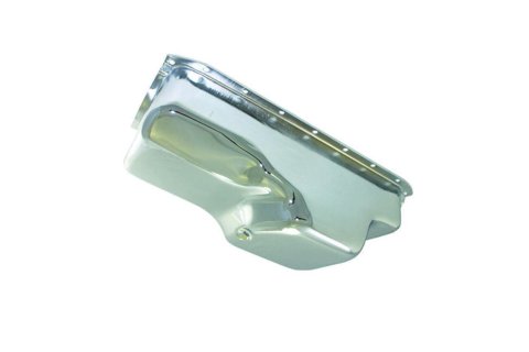 Engine Oil Pan - Rear Sump - Stock Capacity - Stock Depth - Steel - Chrome - Small Block Mopar - Each