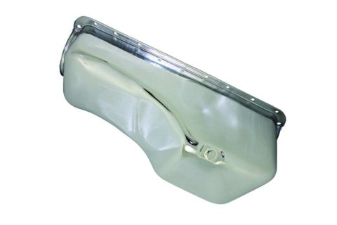 Engine Oil Pan - Front Sump - Stock Capacity - Stock Depth - Steel - Chrome - Big Block Ford - Each thumbnail 1