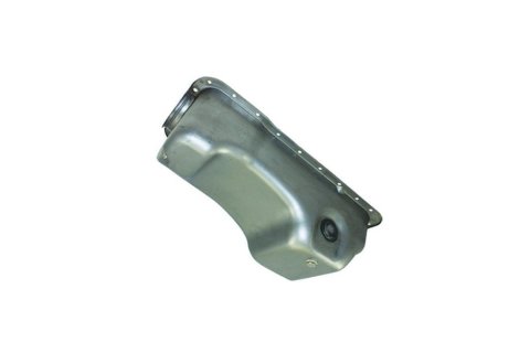 Engine Oil Pan - Dual Sump - Stock Capacity - Stock Depth - Steel - Natural - Small Block Ford - Each