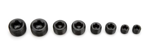 Fitting - Plug - Two 1/8 / 1/4 / 3/8 / 1/2 in NPT - Allen Head - Steel - Black Oxide - Kit
