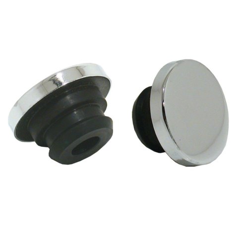 Oil Fill Cap - Push-In - Round - 1-1/4 in Valve Cover Hole - Steel - Chrome - Each