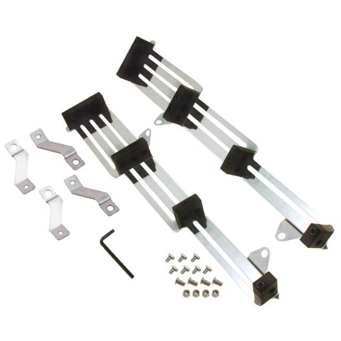 Spark Plug Wire Loom - 4 Wire - Valve Cover Mount - 7-8.8 mm - Horizontal - Chrome Bracket Included - Plastic - Black - Clamp Style - Kit