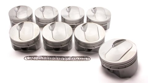 Piston - 502 Replacement Series - Forged - 4.500 in Bore - 1/16 x 1/16 x 3/16 in Ring Grooves - Plus 1.00 cc - Big Block Chevy - Set of 8 thumbnail 1