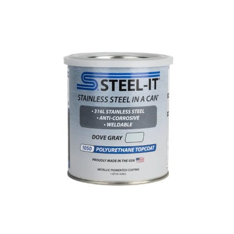 Paint - Stainless Steel in a Can - Urethane - Weldable - Non-Corrosive - Gray - 1 qt Can - Each