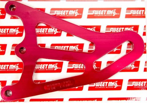 Strut Rod Bracket - Upper - Slotted - Aluminum - Red Anodized - Pair