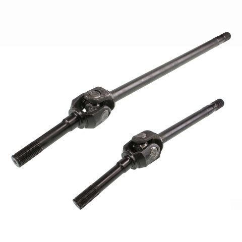 Axle Shaft - 46.07 and 28.44 in Long - 30 Spline Carrier - 19 Spline Drive Flange - 9.94 in Outer Length - Chromoly - Black Oxide - Dana 44 - GM Fullsize SUV / Truck 1973-78 - Kit