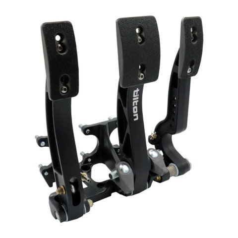 Pedal Assembly - 600-Series - Brake / Clutch / Gas - 5.29-5.75:1 Ratio - 10.64 in Long - Forward Swinging Floor Mount - Aluminum - Black Anodized - Each