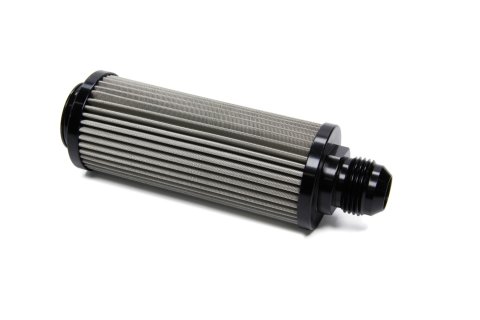 Fuel Filter - In-Tank - Straight - 60 Micron - Stainless Element - 12 AN - Aluminum - Black Anodized - Each