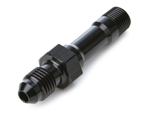 Fitting - Adapter - Straight - 4 AN Male to 1/8 in NPT Male - 2-1/4 in Long - Aluminum - Black Anodized - Each thumbnail 2