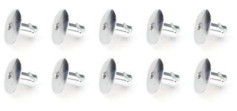 Quick Turn Fastener - Oversized Oval Head - Hex Drive - 7/16 x 0.500 in Body - Aluminum - Natural - Set of 10