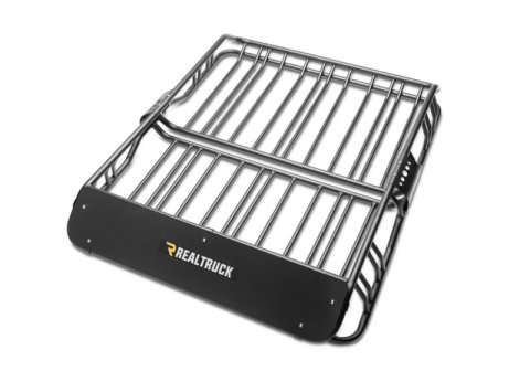 Roof Rack - Cargo Basket - Bed Rack Mount - Elevated - Standard - Steel - Black Powder Coat - Universal - Each thumbnail 1