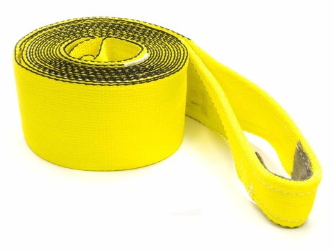 Tow Strap - 4 in Wide - 20 ft Long - 30000 lb Capacity - Nylon - Yellow - Each thumbnail 1