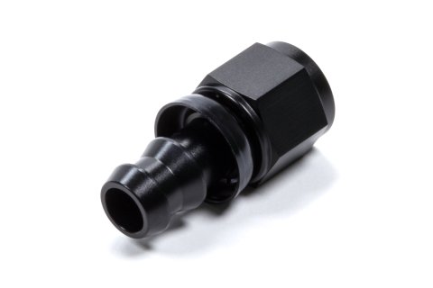 Fitting - Hose End - Straight - 8 AN Hose Barb to 8 AN Female - Aluminum - Black Anodized - Each