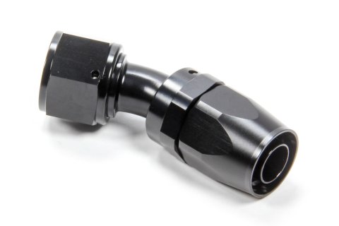 Fitting - Hose End - 30 Degree - 12 AN Hose to 12 AN Female - Swivel - Aluminum - Black Anodized - Each