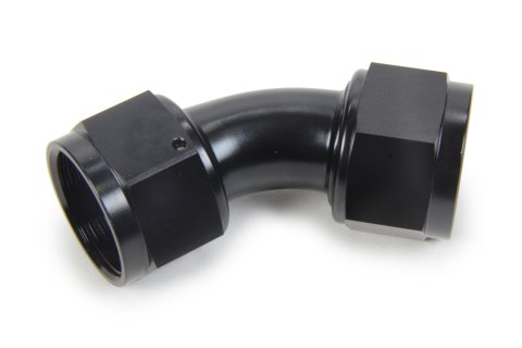 Fitting - Adapter - 45 Degree - 16 AN Female to 16 AN Female - Swivel - Aluminum - Black Anodized - Each