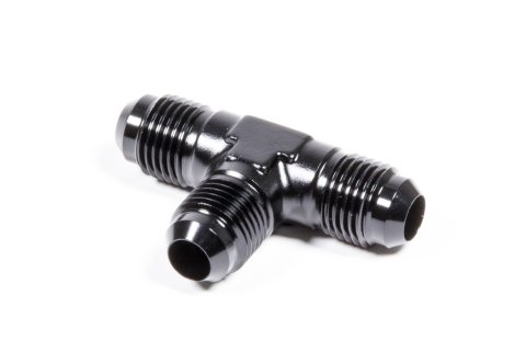 Fitting - Adapter Tee - 6 AN Male x 6 AN Male x 6 AN Male - Aluminum - Black Anodized - Each