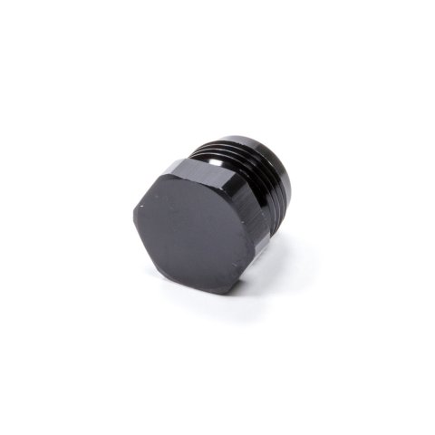 Fitting - Plug - 8 AN - Hex Head - Aluminum - Black Anodized - Each