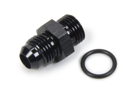 Fitting - Adapter - Straight - 6 AN Male to 6 AN Male O-Ring - Aluminum - Black Anodized - Each