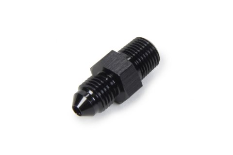 Fitting - Adapter - Straight - 3 AN Male to 1/8 in NPT Male - Aluminum - Black Anodized - Each