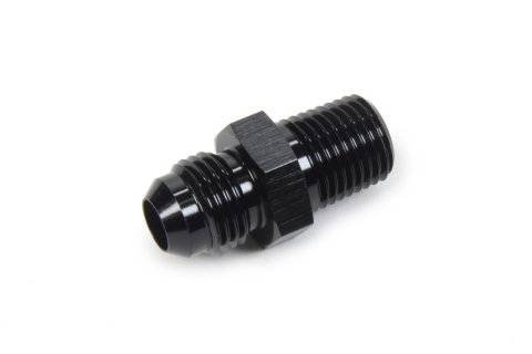 Fitting - Adapter - Straight - 6 AN Male to 1/4 in NPT Male - Aluminum - Black Anodized - Each