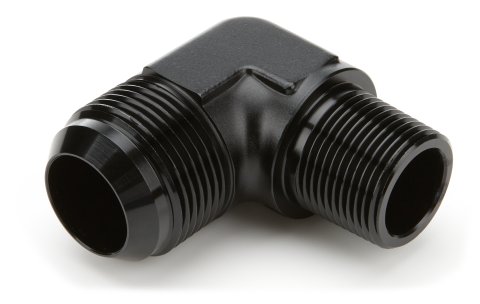 Fitting - Adapter - 90 Degree - 16 AN Male to 3/4 in NPT Male - Aluminum - Black Anodized - Each