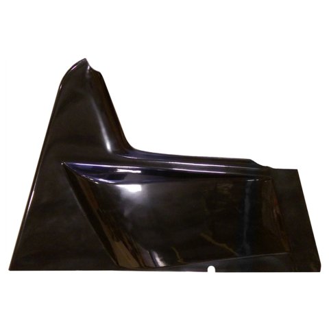 Arm Guard - Driver Side - Wedge Style - 2 in Taller - 4 in Kickout - Fiberglass - Black - Triple X Sprint Car - Each