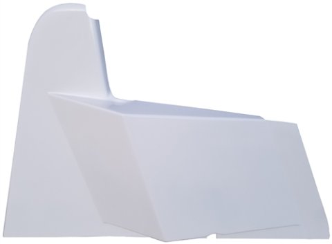Arm Guard - 5-Series - Passenger Side - Fiberglass - White - Triple X Sprint Car - Each thumbnail 2