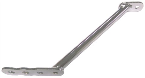 Wing Strap - Nose - Tubular - Adjustable - 8.75 to 10.25 in Adjustable Height - Chromoly - Chrome - Triple X Sprint Car - Each