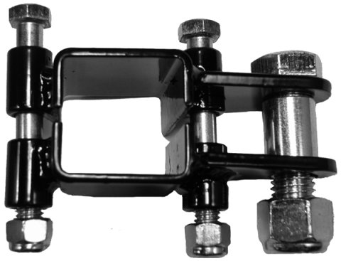 Panhard Bar Bracket - Frame Mount - Clamp-On - Steel - Black Powder Coat - 1-1/2 in Square Tubing - Each thumbnail 1