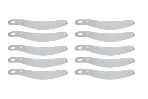 Helmet Shield Tear Off - 2 mm Thick - 11.5 in Center to Center - Plastic - Clear - Bell GP.3 / GTX.3 / HP5 / GT5 - Set of 200 thumbnail 2