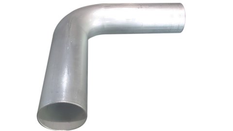 Aluminum Tubing Bend - 90 Degree - 2.5 in Diameter - 2.5 in Radius - 0.065 Thickness - Aluminum - Natural - Each