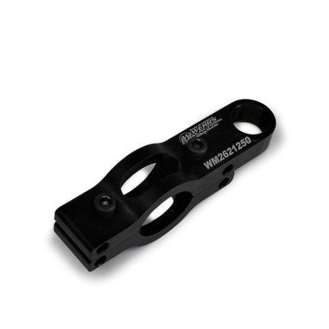 Steering Support Bracket - Bolt-On - 1-1/4 in Tube - 3/4 in Spherical Rod End - Steel - Black Powder Coat - Each