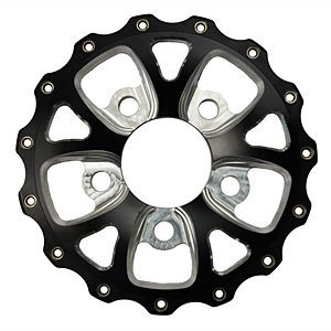 Wheel Center Section - V-Series - 5 x 4.50 in Bolt Pattern - Rear Wheel Center - Aluminum - Black Anodized / Machined - Each