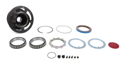 Wheel Hub - Front - 2-7/8 in Wide 5 - Bearings / Seal / Wheel Studs Included - Magnesium - Black Thermal Coated - Each