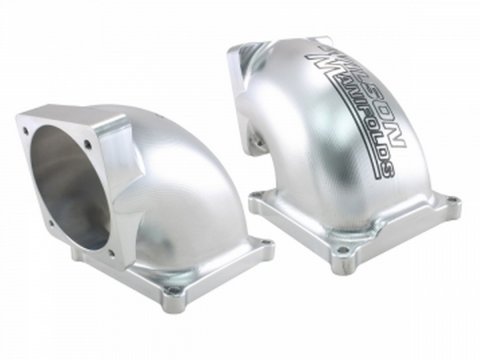 Intake Elbow - 95-105 mm Throttle Body - Aluminum - Natural - Dominator Flange - Each thumbnail 1