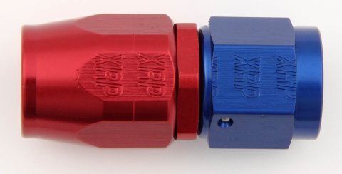 Fitting - Hose End - Straight - 10 AN Hose to 10 AN Female - Aluminum - Blue / Red Anodized - Each