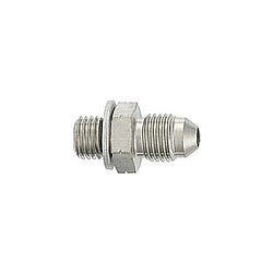 Fitting - Adapter - Straight - 3 AN Male to 10 mm x 1.00 Male Crush Washer Seal - Steel - Nickel Plated - Pair