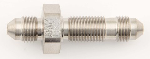 Fitting - Bulkhead - Straight - 3 AN Male to 3 AN Male Bulkhead - Steel - Nickel Plated - Each