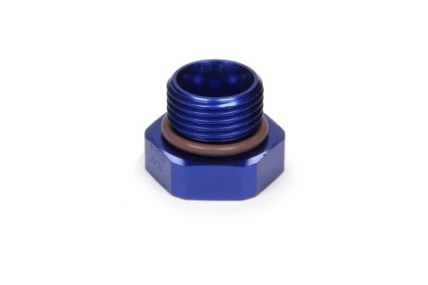 Fitting - Plug - 8 AN - O-Ring - Hex Head - Aluminum - Blue Anodized - Each thumbnail 1